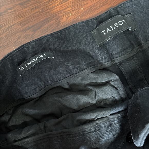 Talbots Womens Newport Dress Pants Size 14 Black Cotton Stretch Ankle Career - Picture 3 of 7